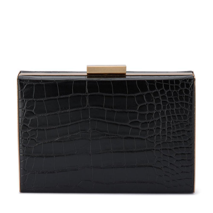 Olga Berg Caterina Shoulder Bag - Croc Black