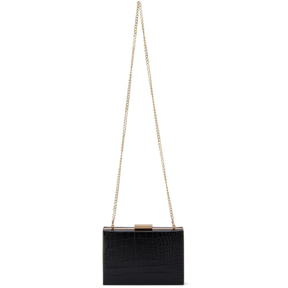 Olga Berg Caterina Shoulder Bag - Croc Black