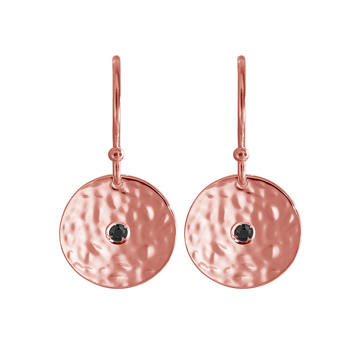 Grace Small Disc Earrings - Rose Gold