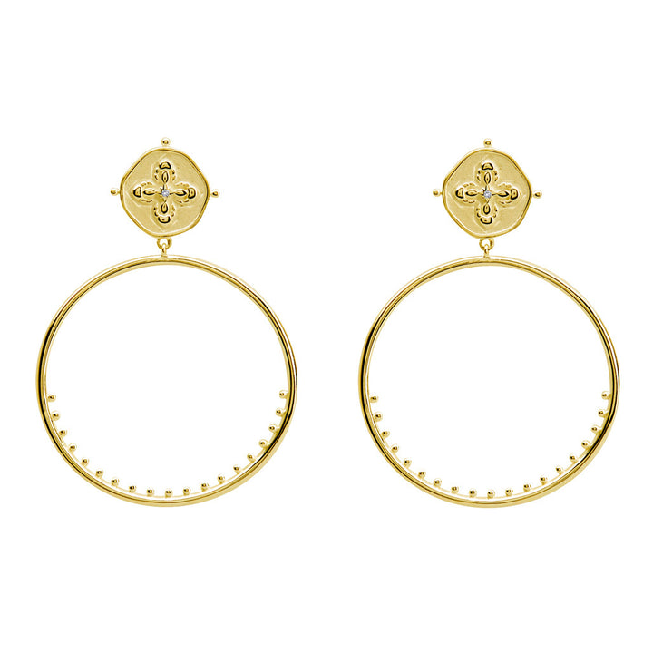 Sahara Large Hoop Earrings - Gold