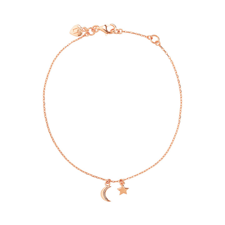 Star & Moon Bracelet - Rose Gold