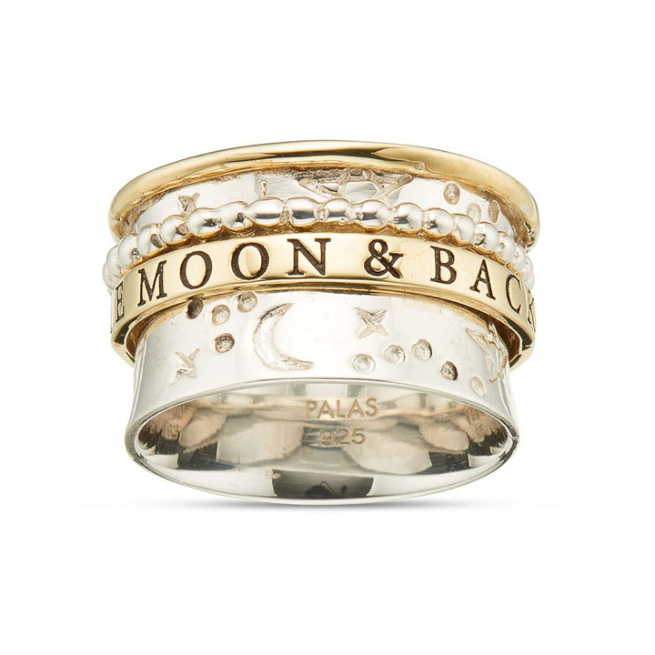 Meditation Spinning Ring - Moon & Back