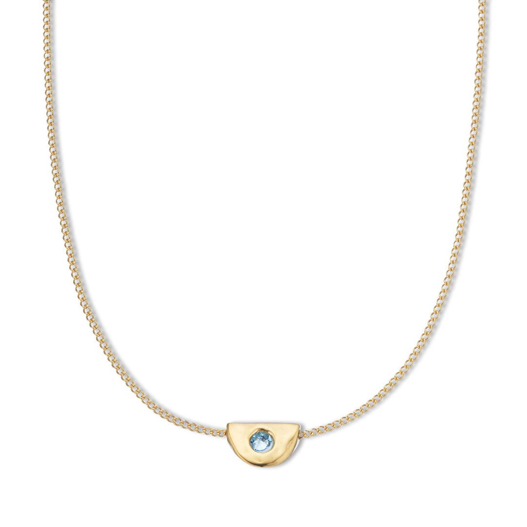 Birthstone Necklace - March - Aquamarine