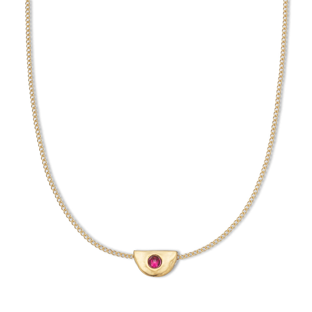 Birthstone Necklace - July - Ruby