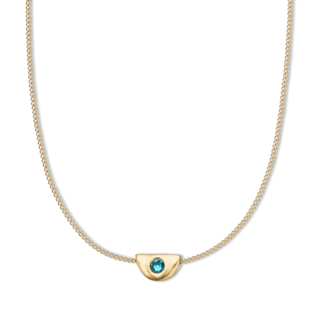 Birthstone Necklace - December - Blue Topaz