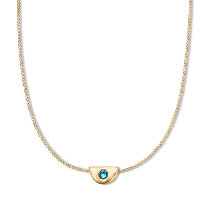 Birthstone Necklace - December - Blue Topaz