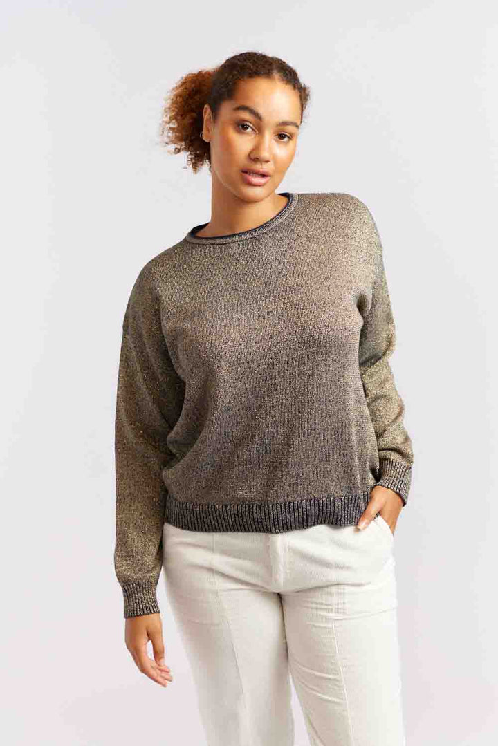 Hightide Lurex Sweater - Navy