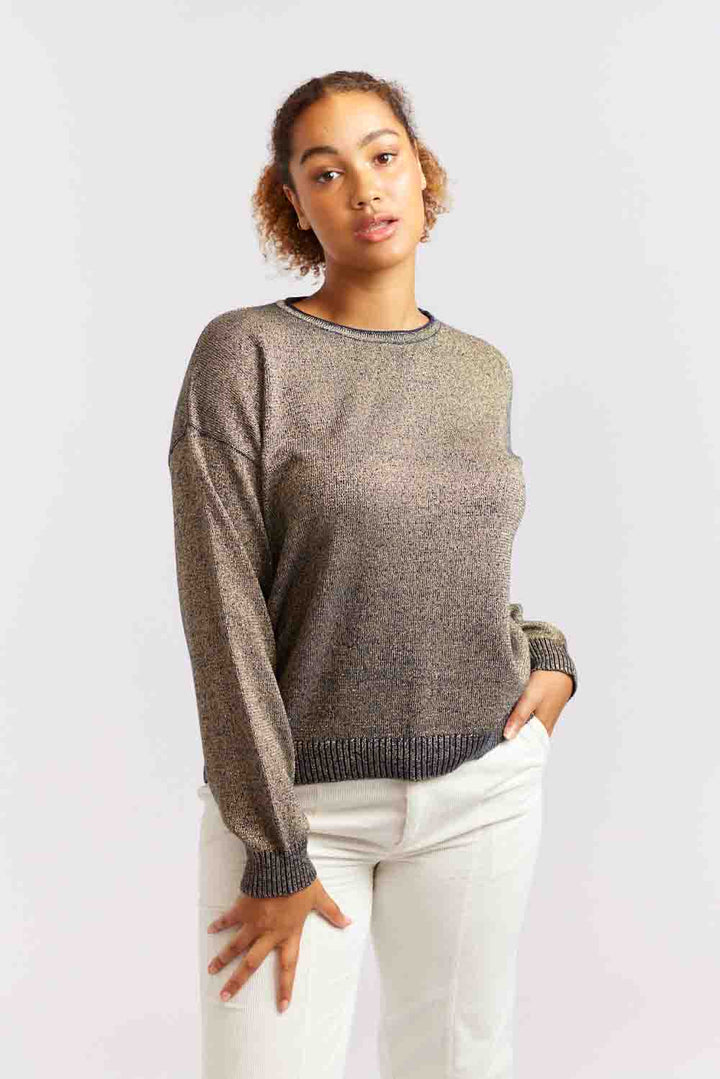 Hightide Lurex Sweater - Navy