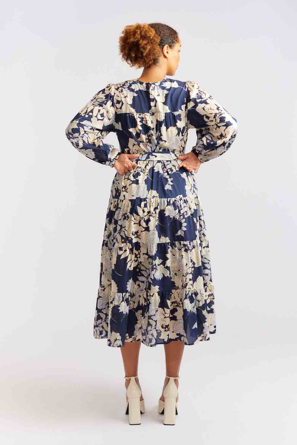 Jitterbug Aster Dress - Navy