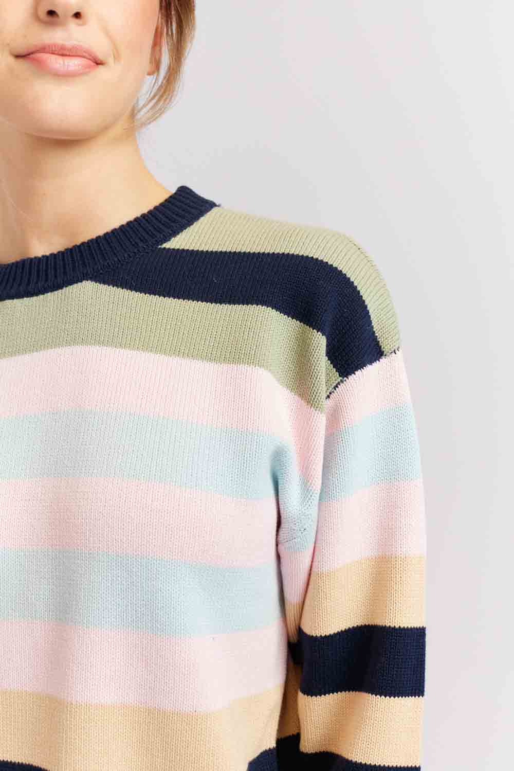 Tootsie Stripe Sweater - Navy