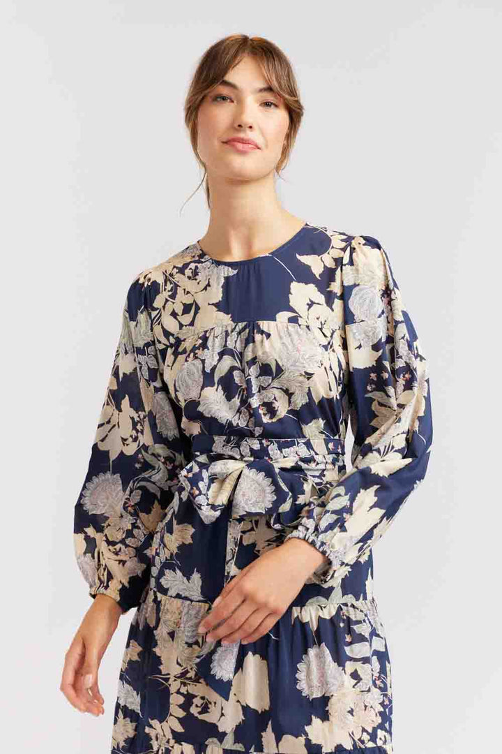 Jitterbug Aster Dress - Navy