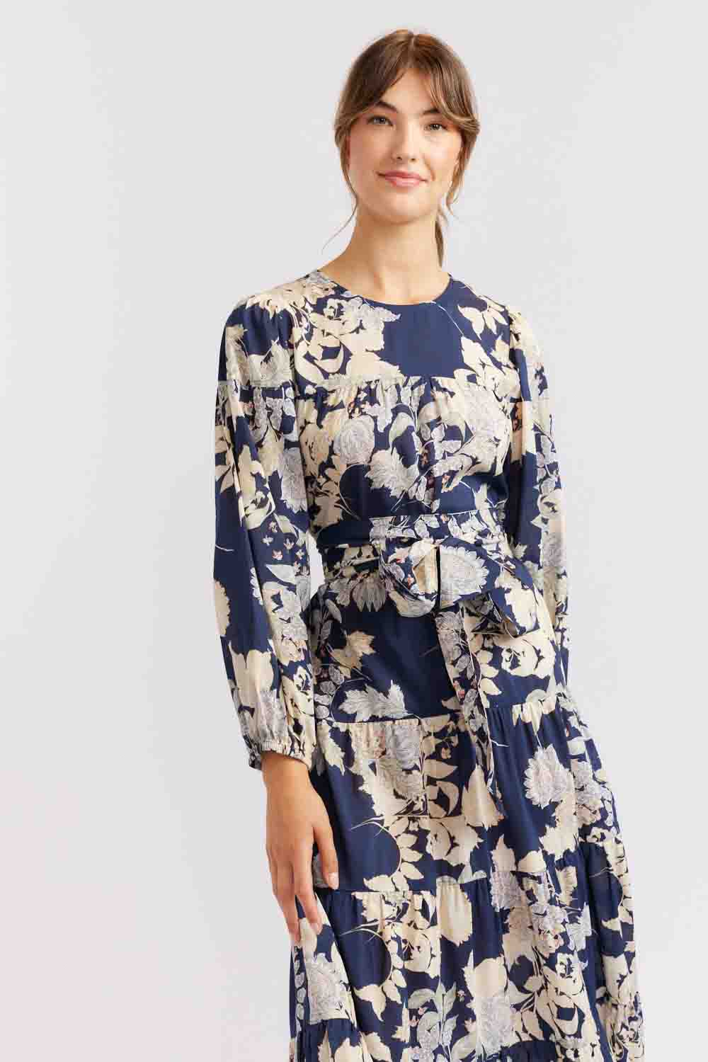 Jitterbug Aster Dress - Navy