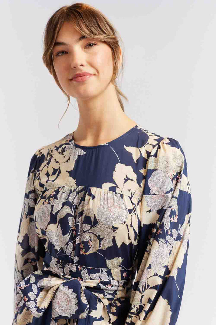 Jitterbug Aster Dress - Navy