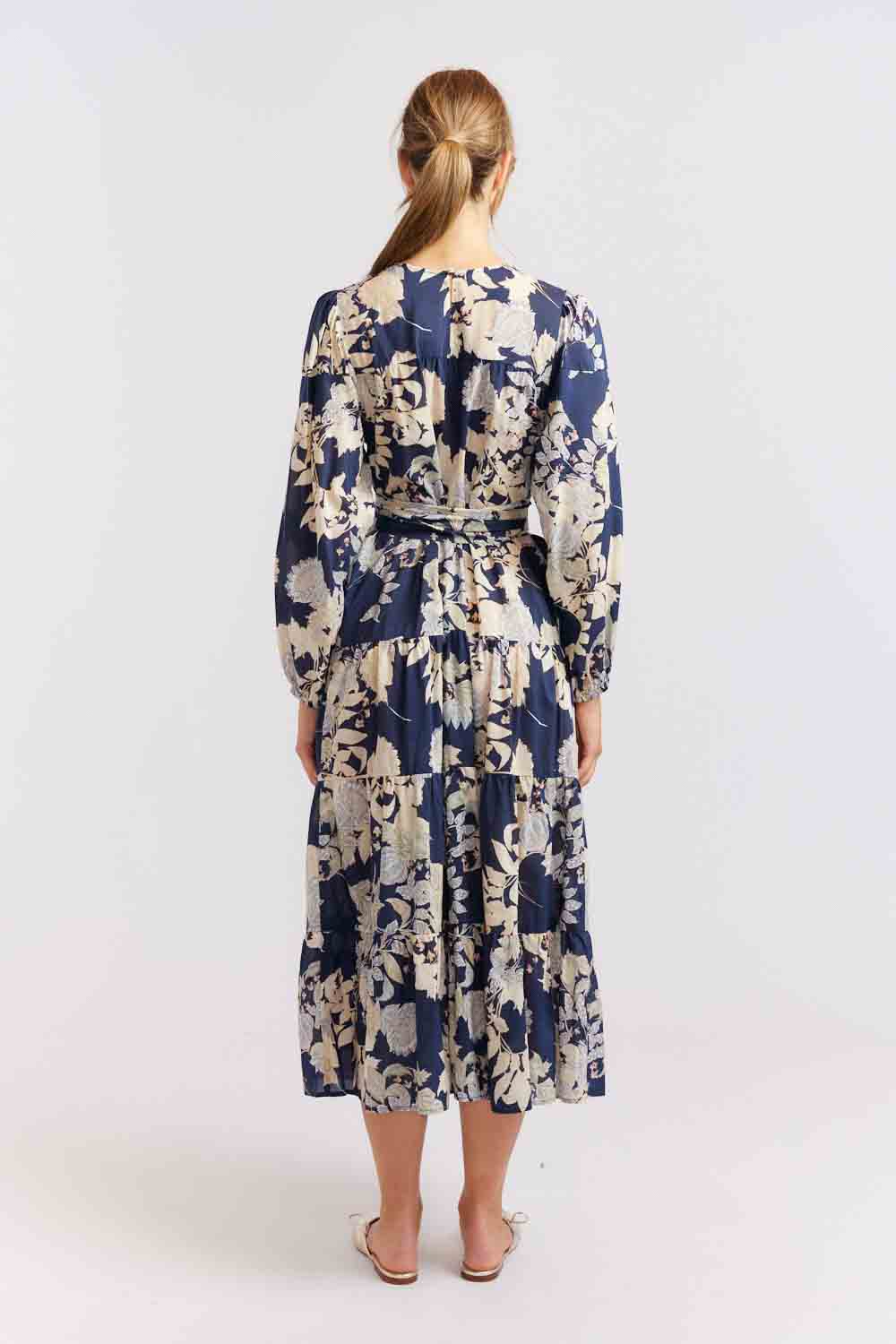 Jitterbug Aster Dress - Navy