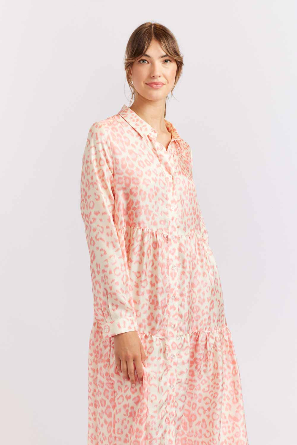 Hazel Dress Animal - Pink