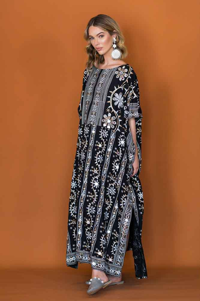 Ayana Easy Kaftan - One Size - Black