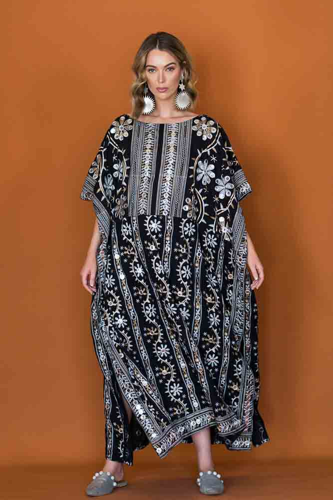 Ayana Easy Kaftan - One Size - Black