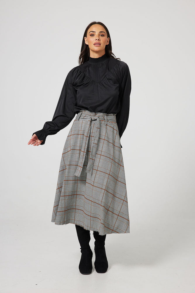 Bromley Skirt - Tan Glen Plaid