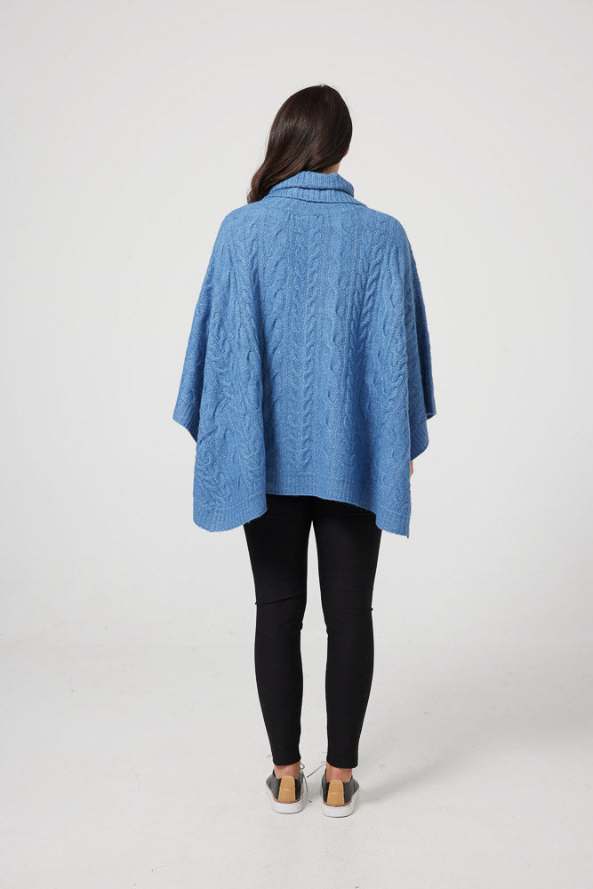 Claudine Poncho - Blue