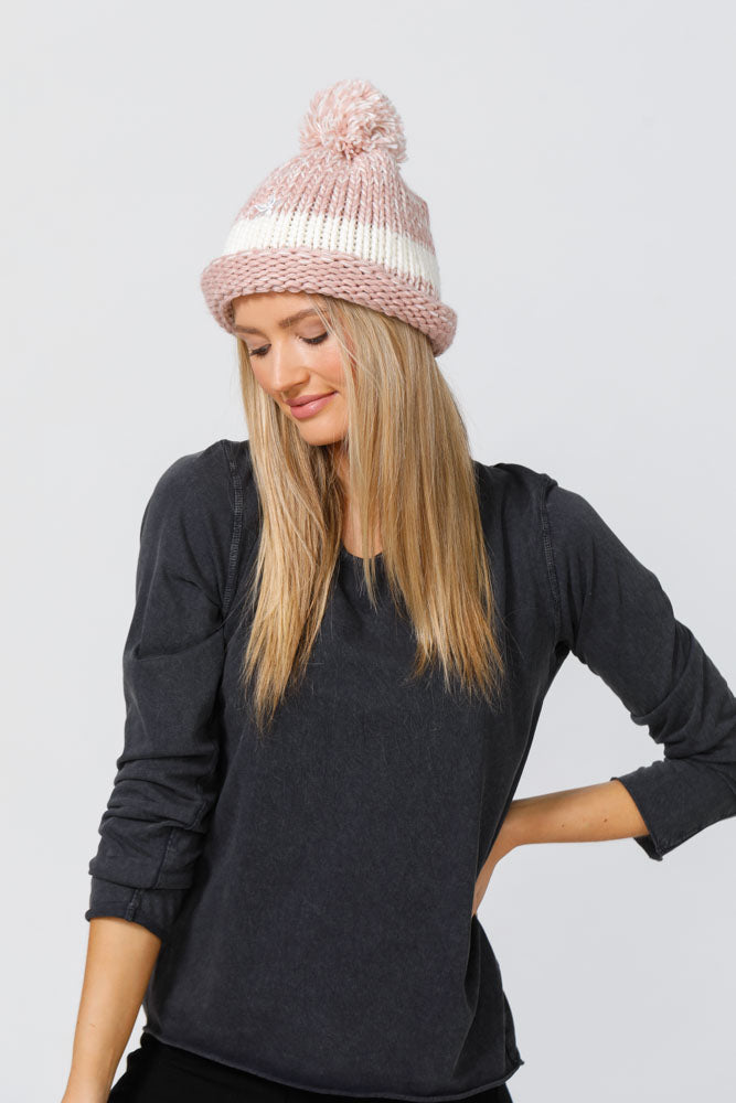 Brave + True Dixie Beanie - Pink