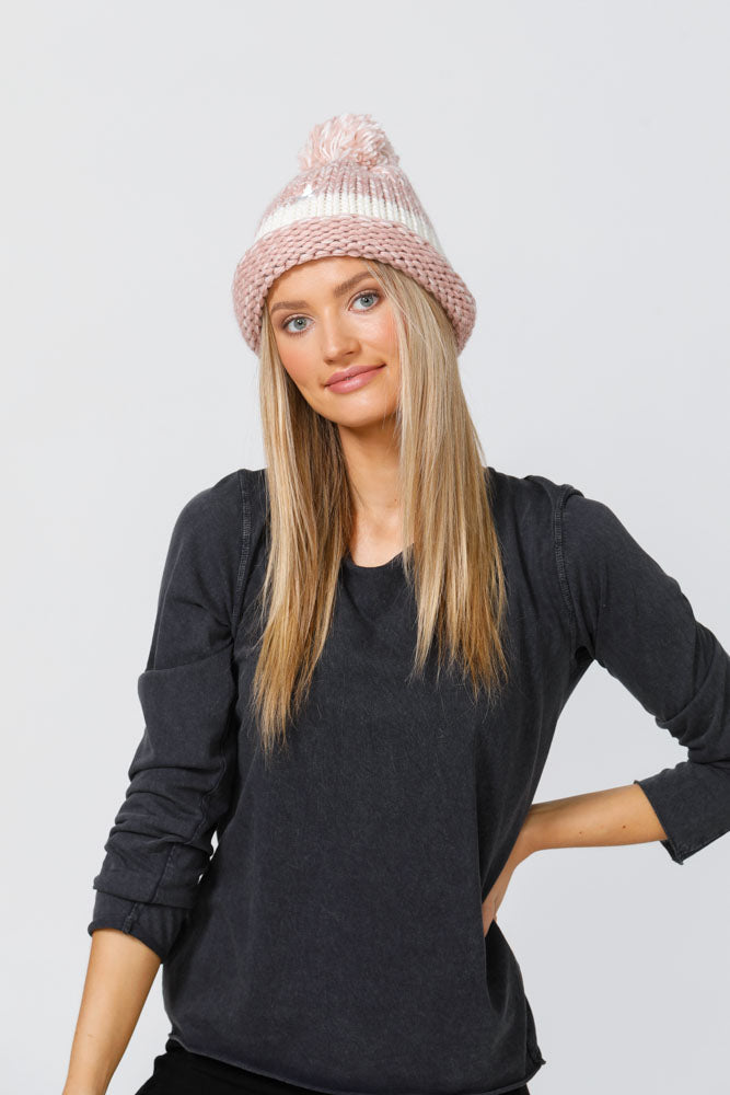 Brave + True Dixie Beanie - Pink