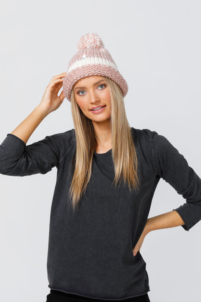 Brave + True Dixie Beanie - Pink