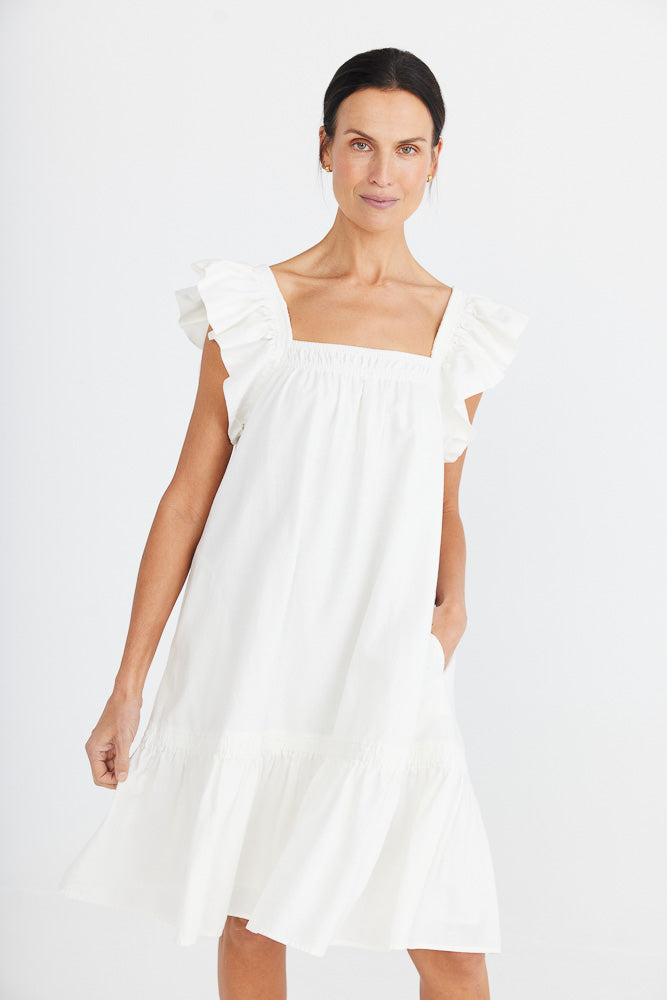 Happy Go Lucky Dress - White