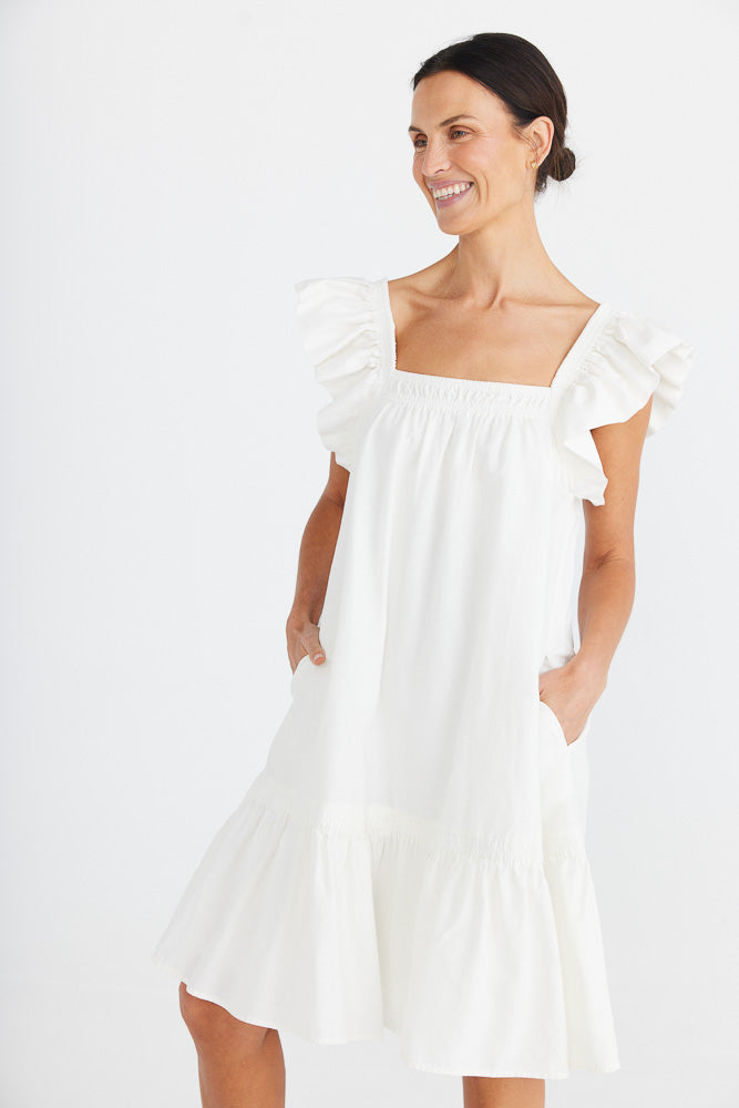 Happy Go Lucky Dress - White