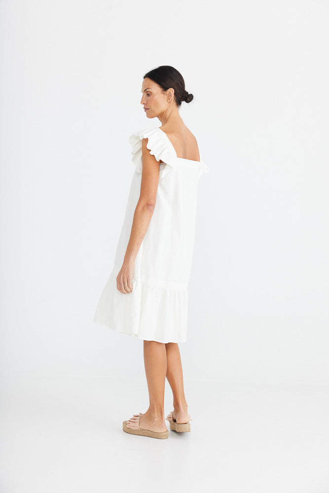 Happy Go Lucky Dress - White