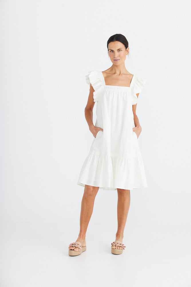 Happy Go Lucky Dress - White