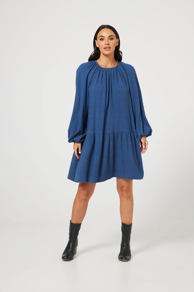 In Motion Dress - Steel Blue