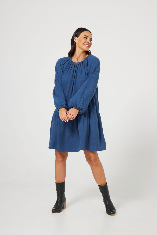 In Motion Dress - Steel Blue