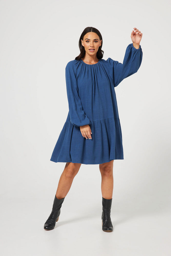 In Motion Dress - Steel Blue