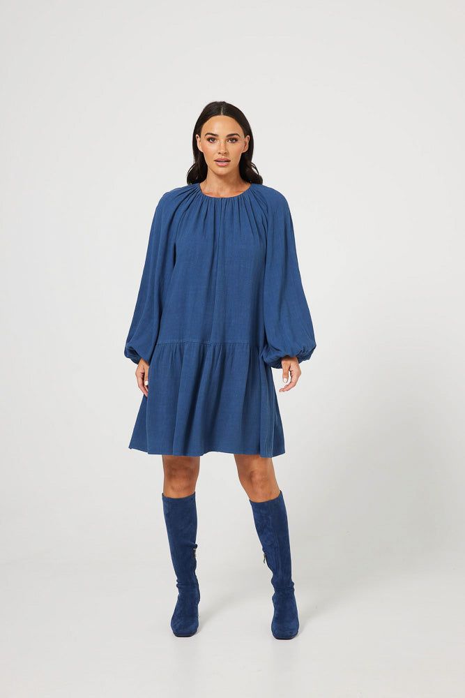 In Motion Dress - Steel Blue