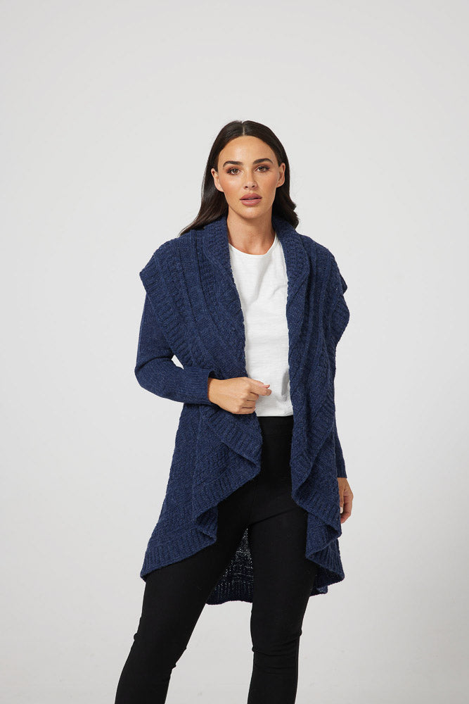 Montana Long Cardi - Navy