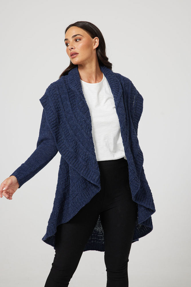 Montana Long Cardi - Navy