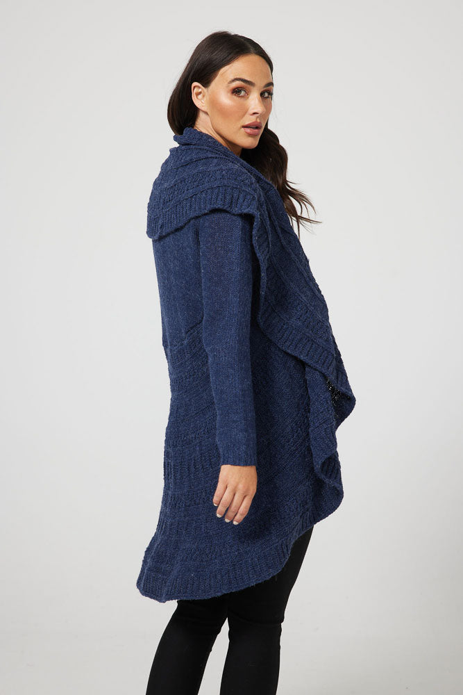 Montana Long Cardi - Navy