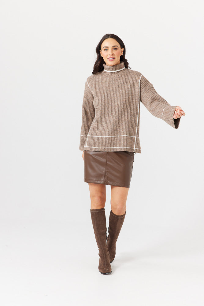 Whistler Knit - Chocolate White