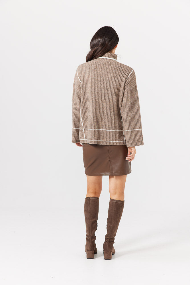 Whistler Knit - Chocolate White