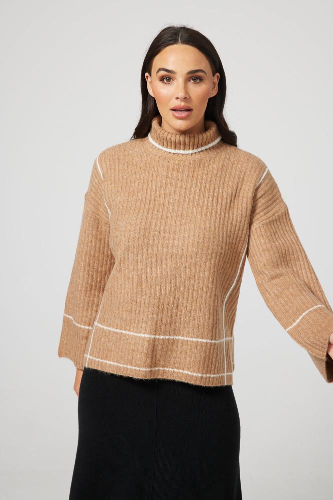 Whistler Knit - Tan White