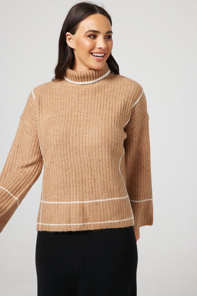 Whistler Knit - Tan White