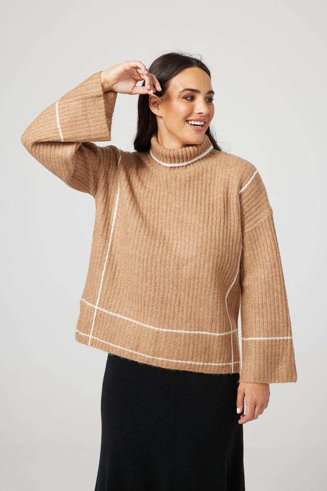 Whistler Knit - Tan White