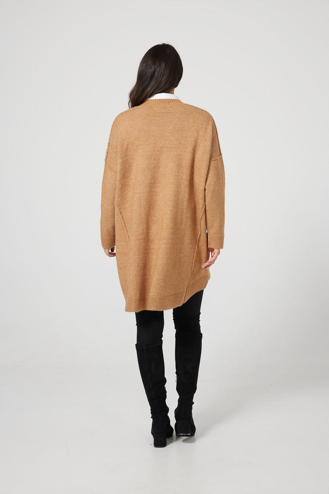 Wiltshire V Neck Knit - Tan