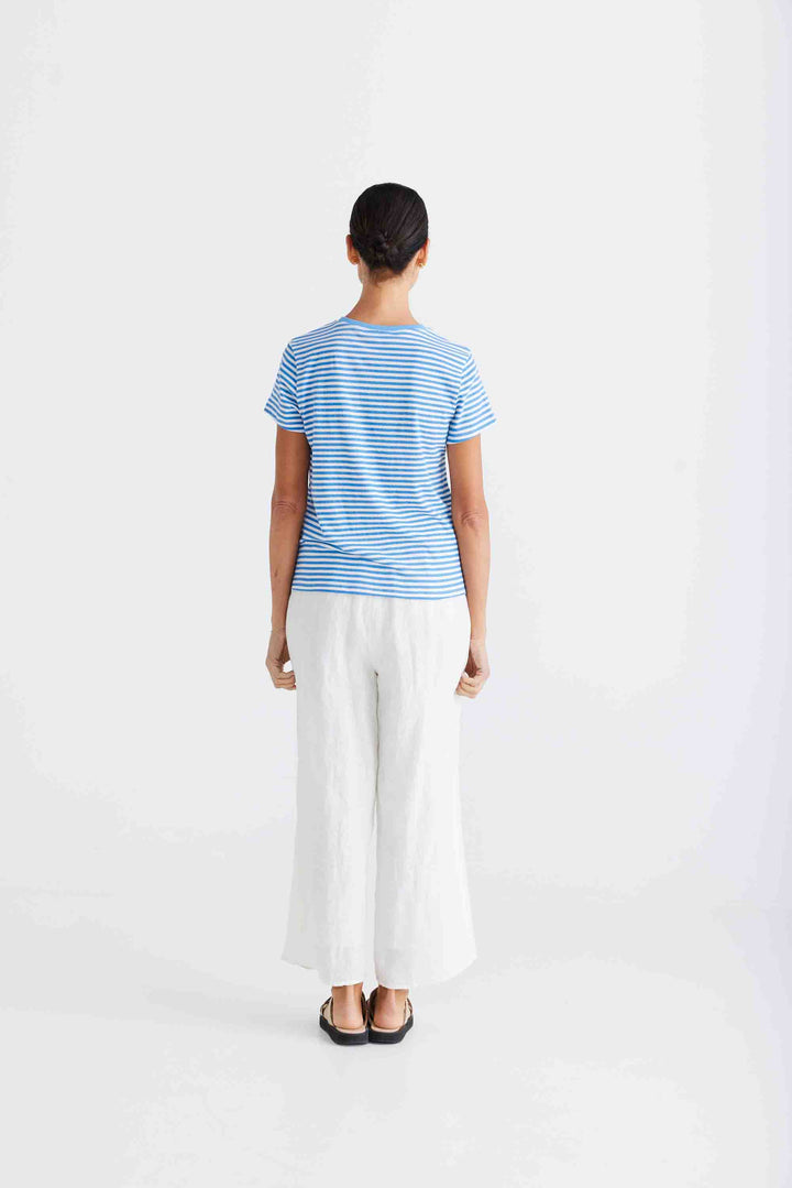 Essential Stripe Tee - Blue & White