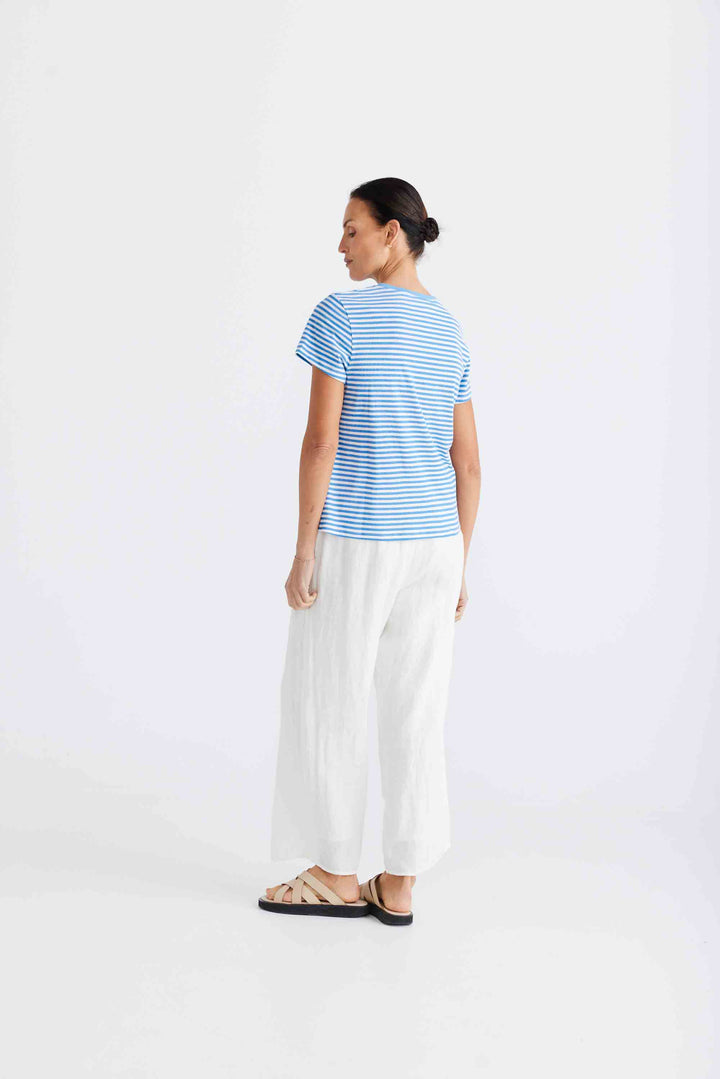 Essential Stripe Tee - Blue & White