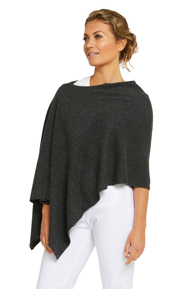 Cashmere Topper - Charcoal