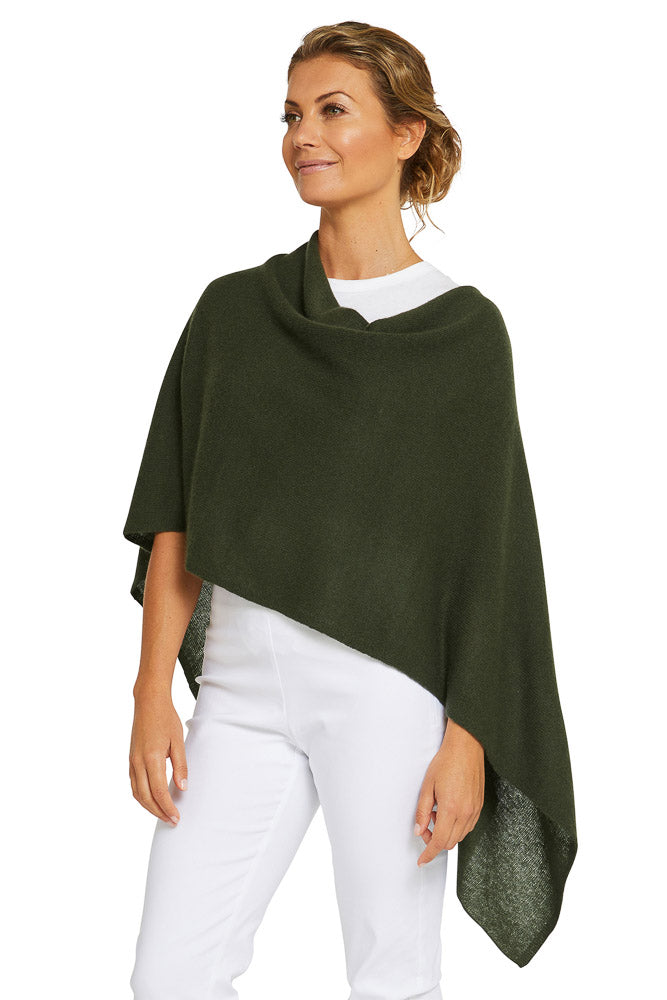 Cashmere Topper - Olive