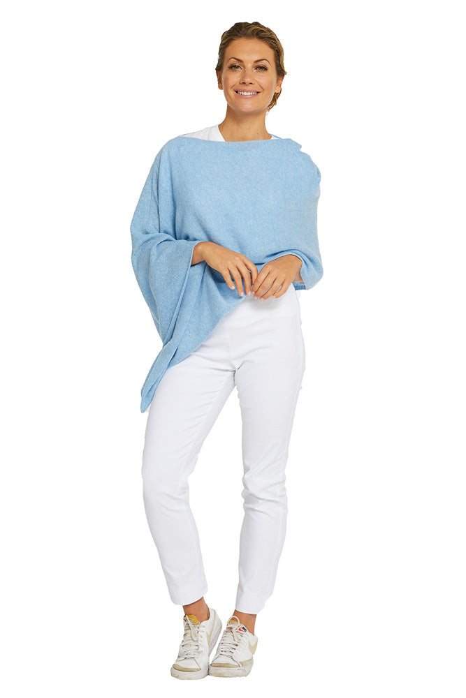 Cashmere Topper - Sky Blue