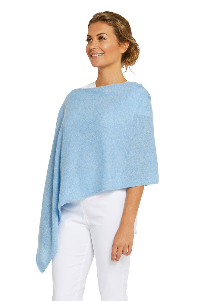 Cashmere Topper - Sky Blue