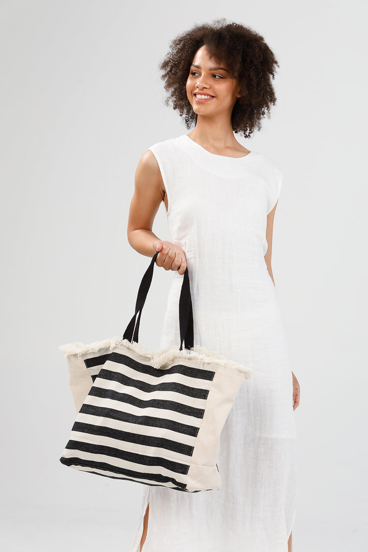 Holiday Trading Sail Away Bag - Black/Natural